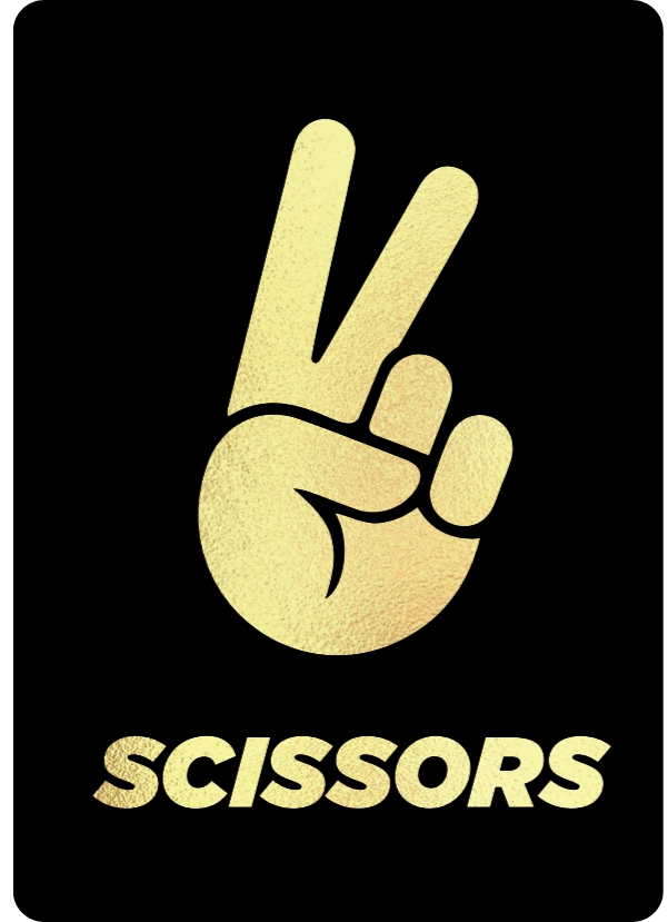 Golden Scissors Card